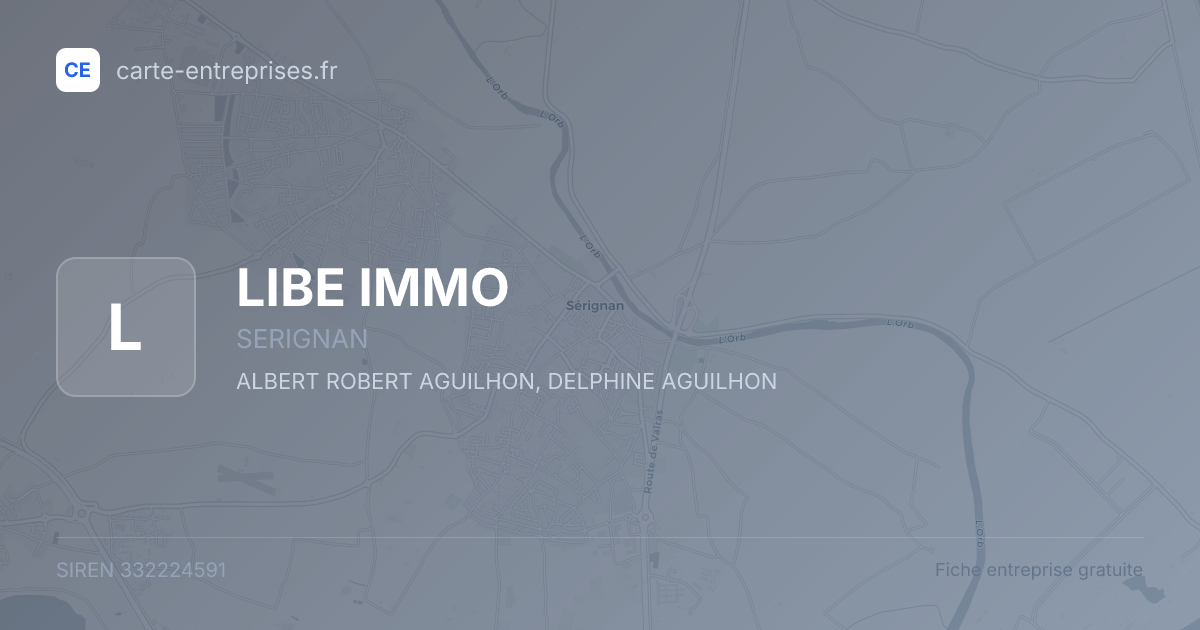 LIBE IMMO — 332224591 — fiche entreprise