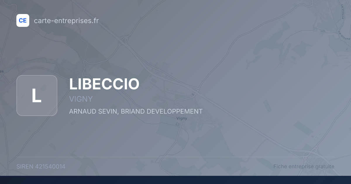 LIBECCIO — 421540014 — fiche entreprise