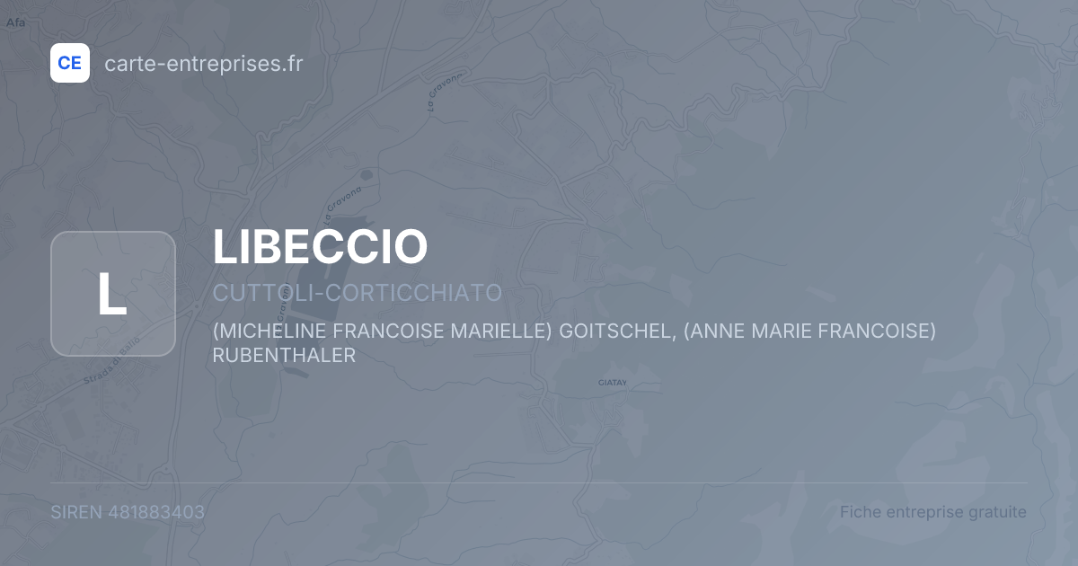 LIBECCIO — 481883403 — fiche entreprise