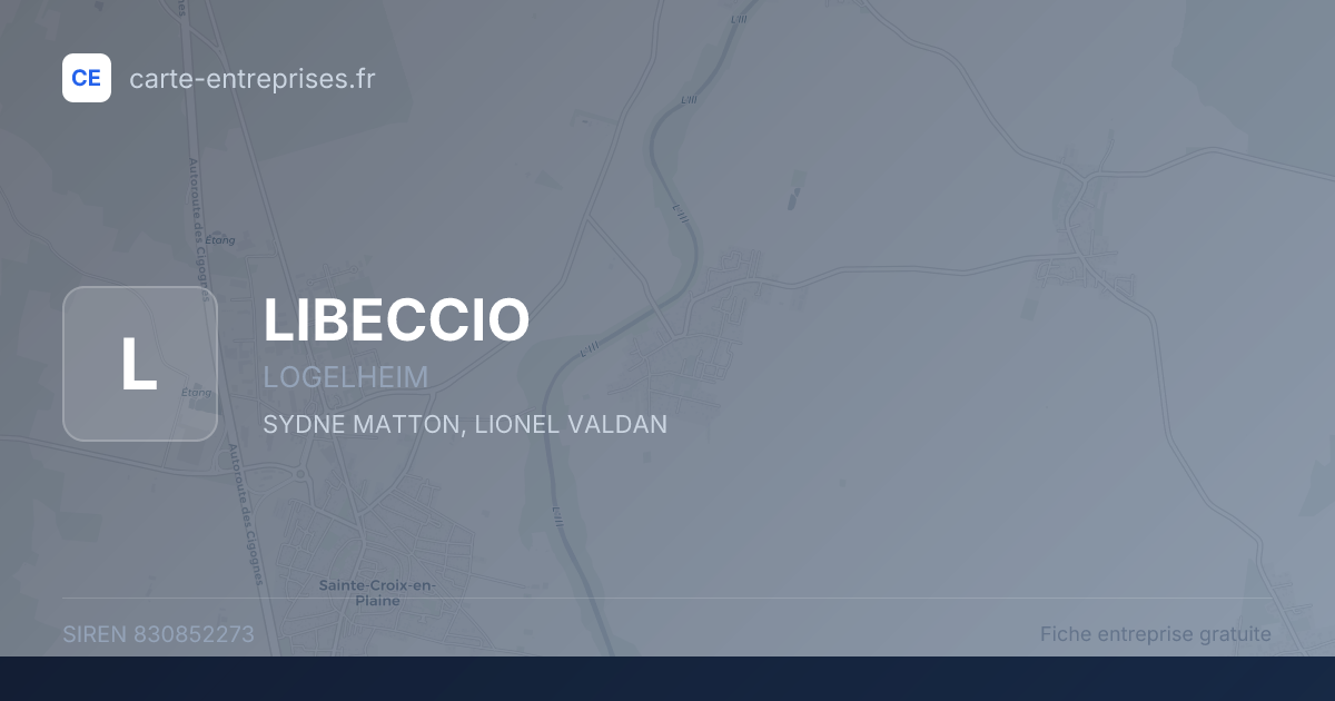 LIBECCIO — 830852273 — fiche entreprise