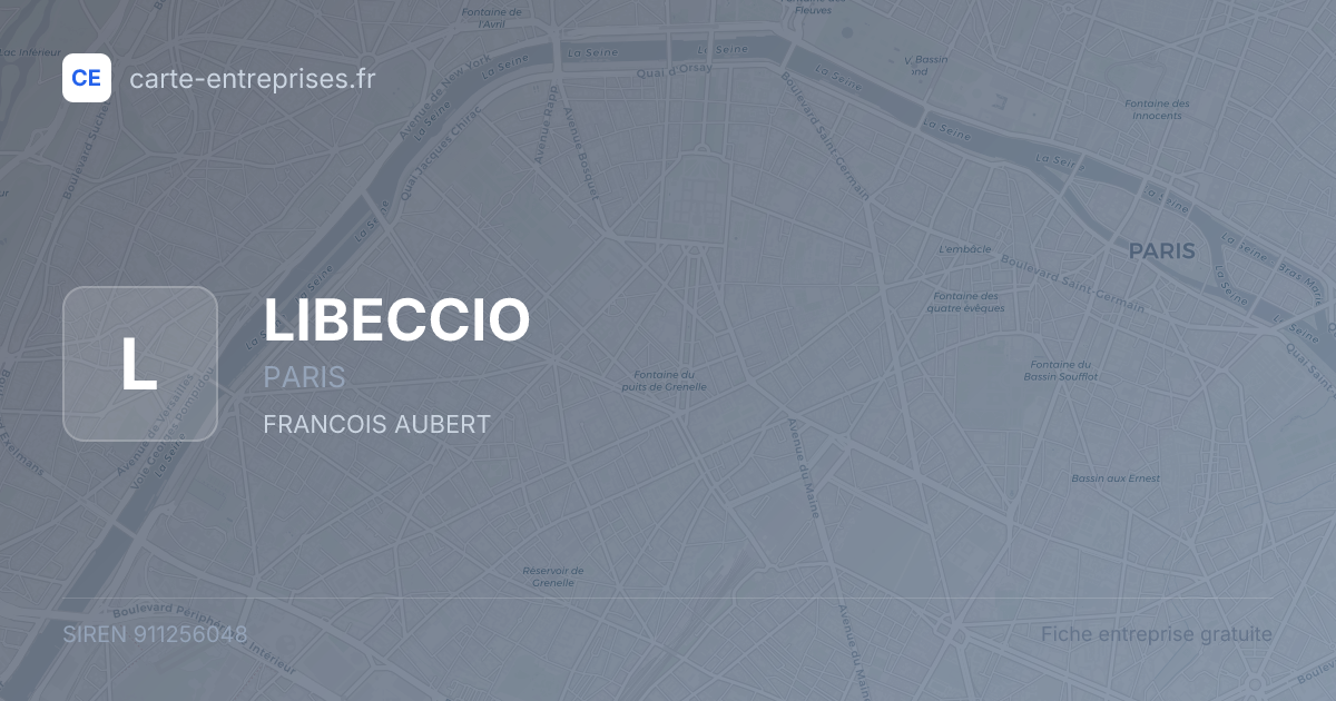 LIBECCIO — 911256048 — fiche entreprise