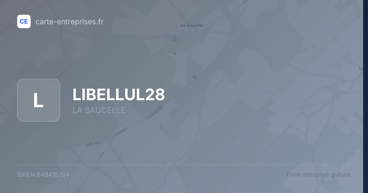 LIBELLUL28 — 848418794 — fiche entreprise