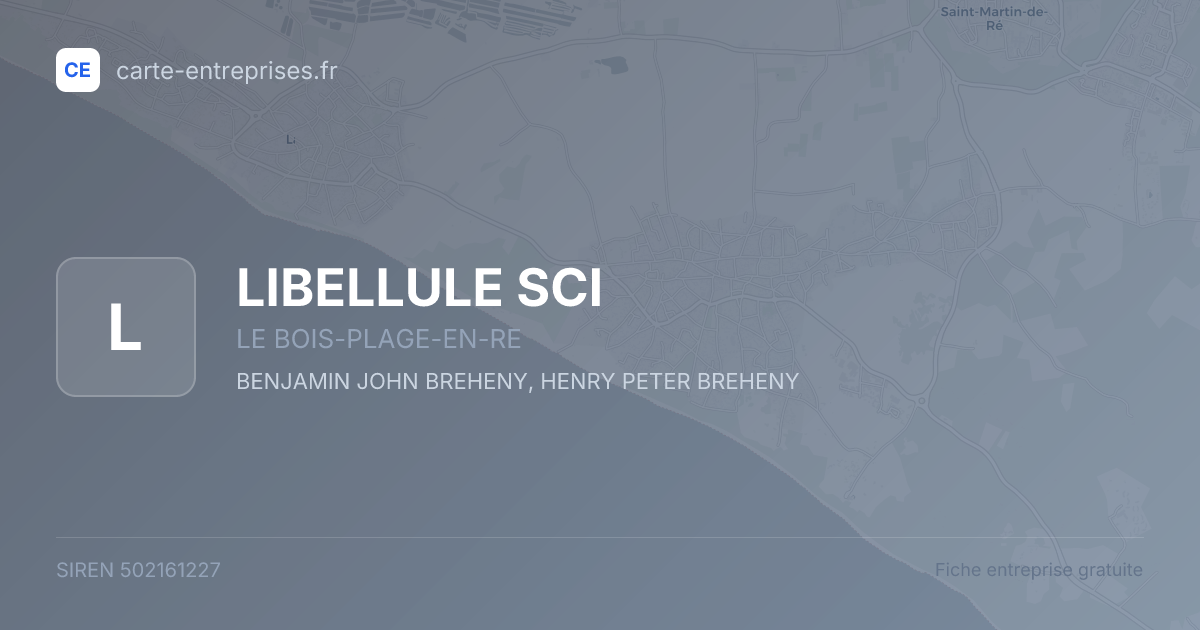 LIBELLULE SCI — 502161227 — fiche entreprise