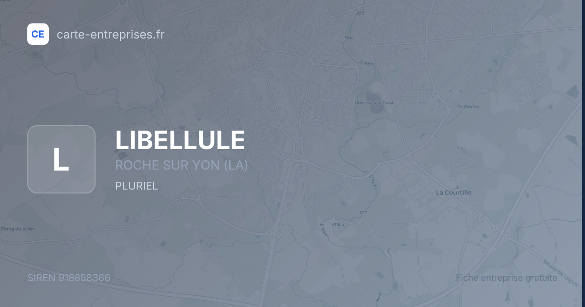 LIBELLULE — 918858366 — fiche entreprise
