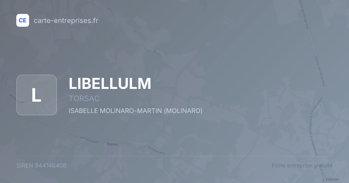 LIBELLULM — 944146406 — fiche entreprise