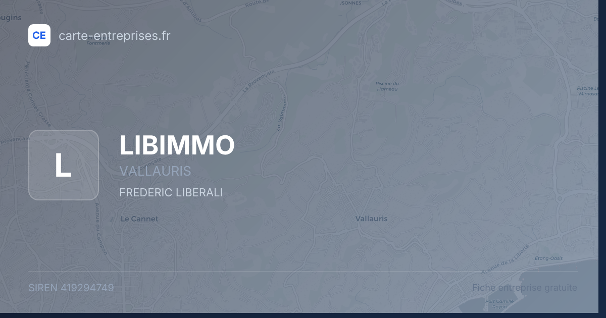 LIBIMMO — 419294749 — fiche entreprise
