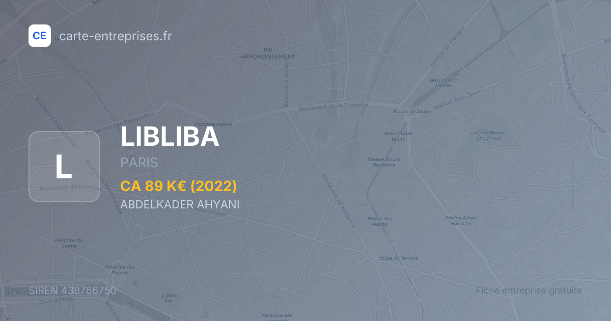 LIBLIBA — 438766750 — fiche entreprise