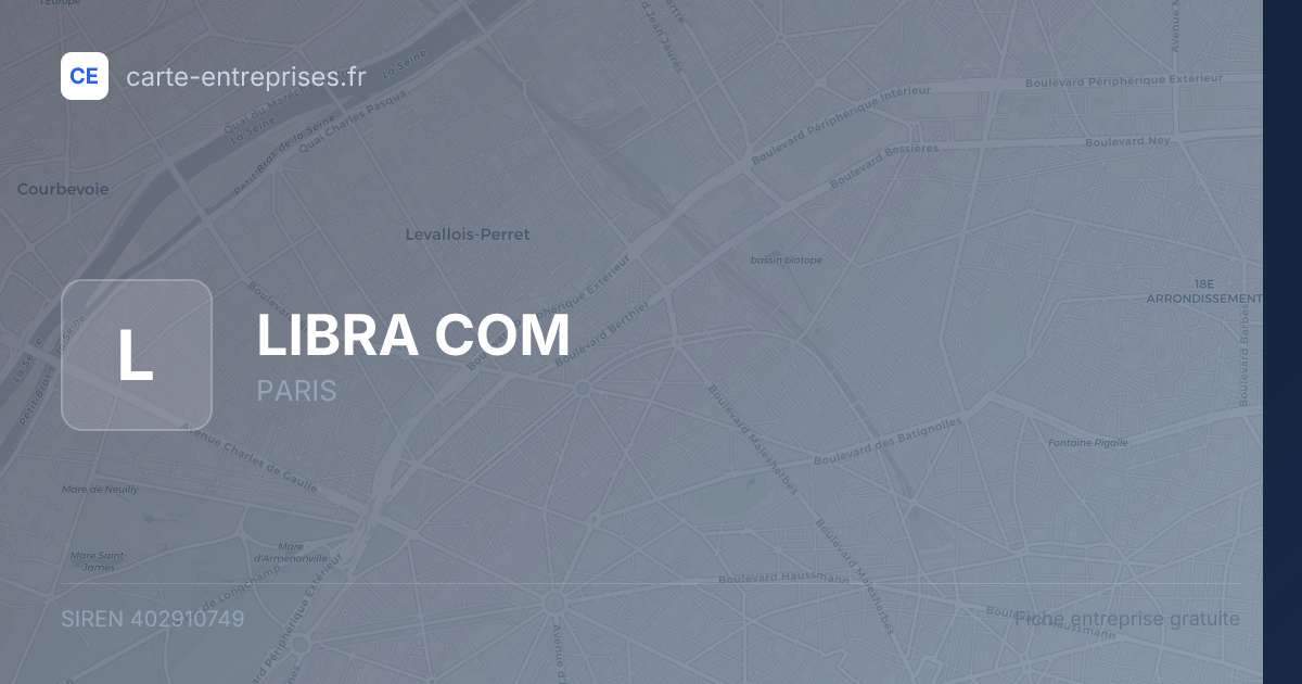 LIBRA COM — 402910749 — fiche entreprise