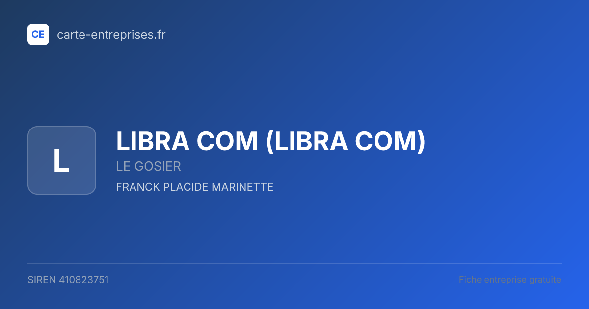 LIBRA COM — 410823751 — fiche entreprise