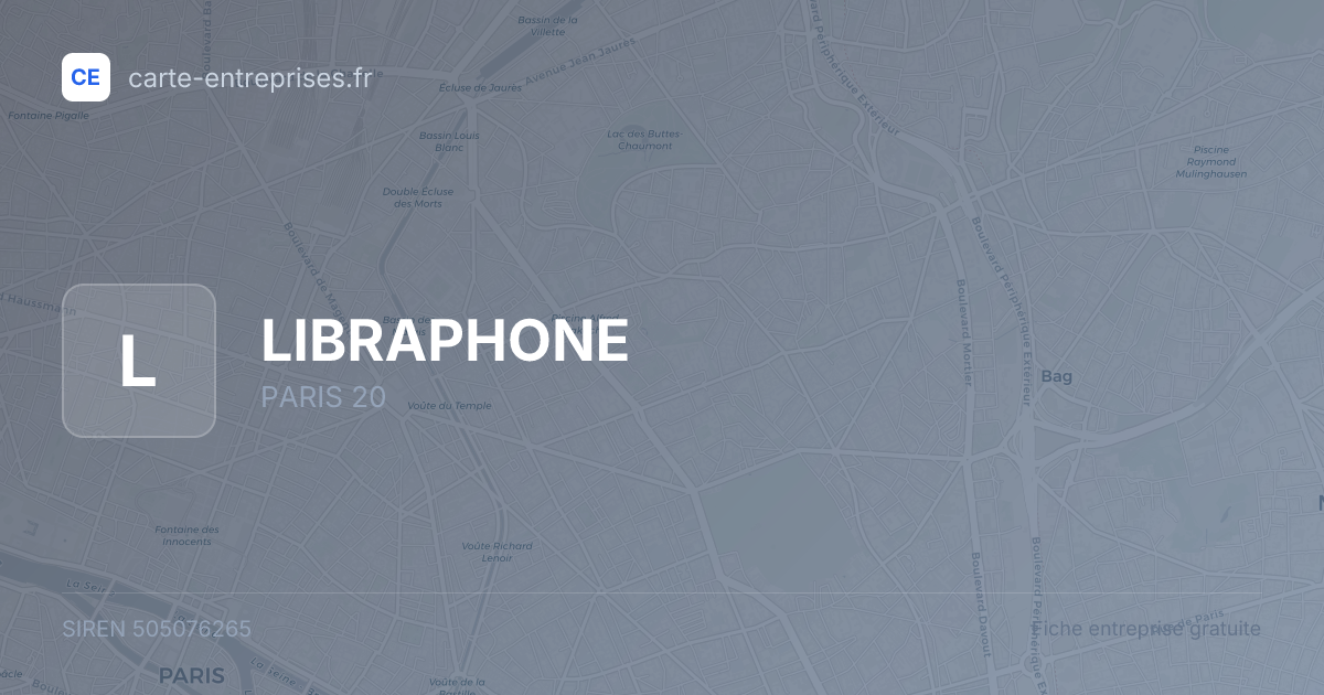 LIBRAPHONE — 505076265 — fiche entreprise