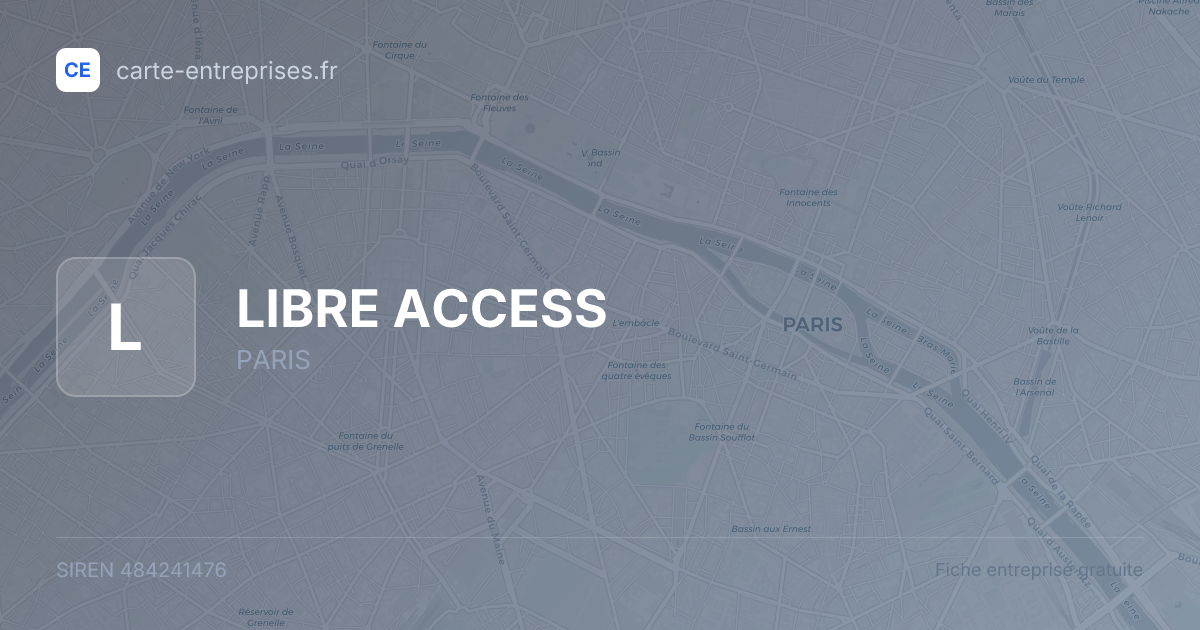 LIBRE ACCESS — 484241476 — fiche entreprise