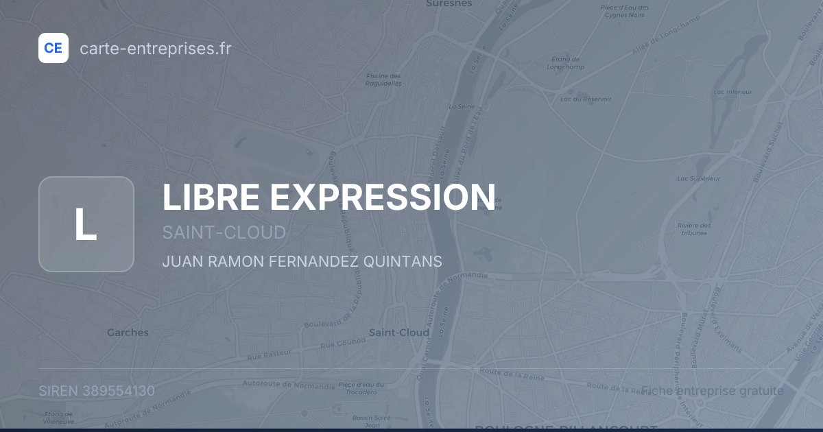 LIBRE EXPRESSION — 389554130 — fiche entreprise