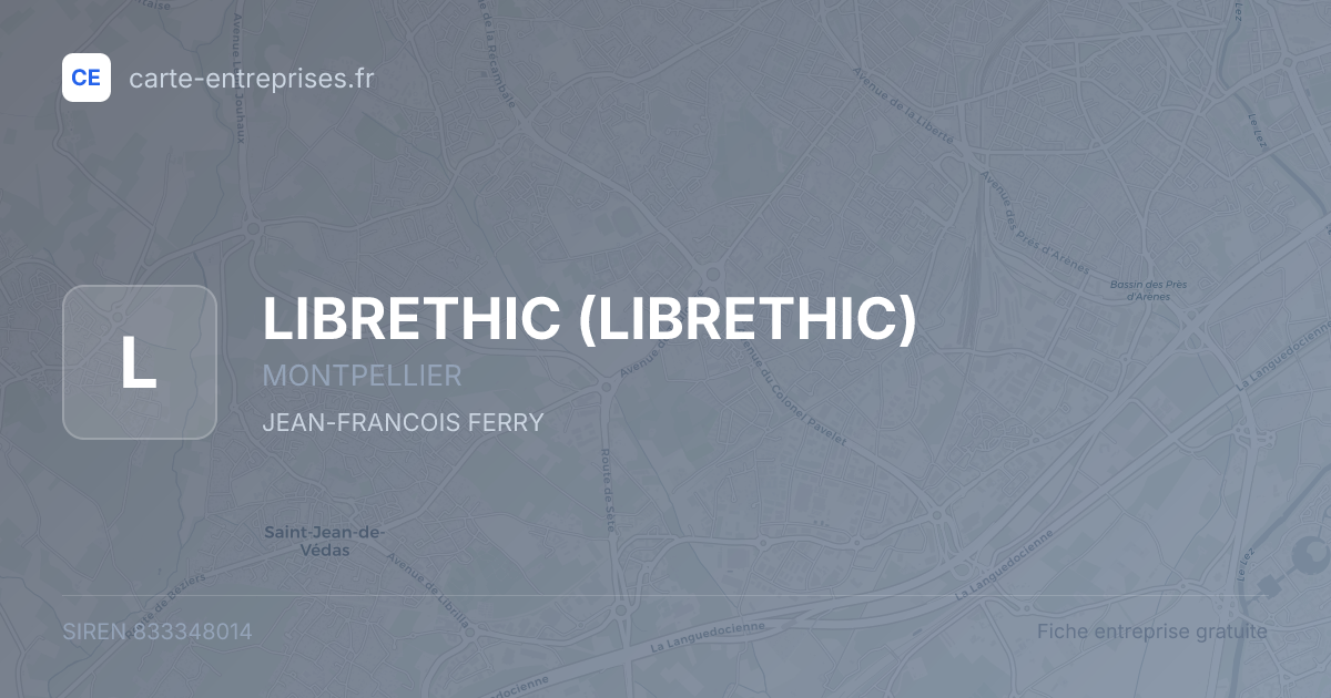 LIBRETHIC — 833348014 — fiche entreprise