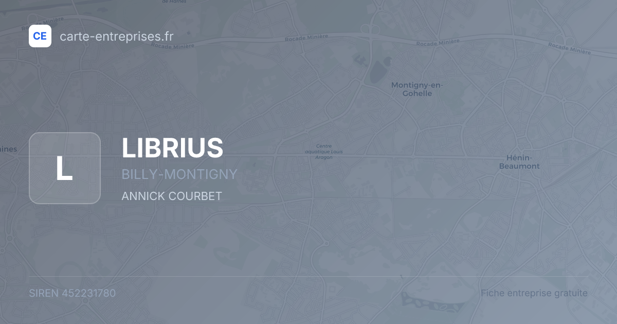 LIBRIUS — 452231780 — fiche entreprise