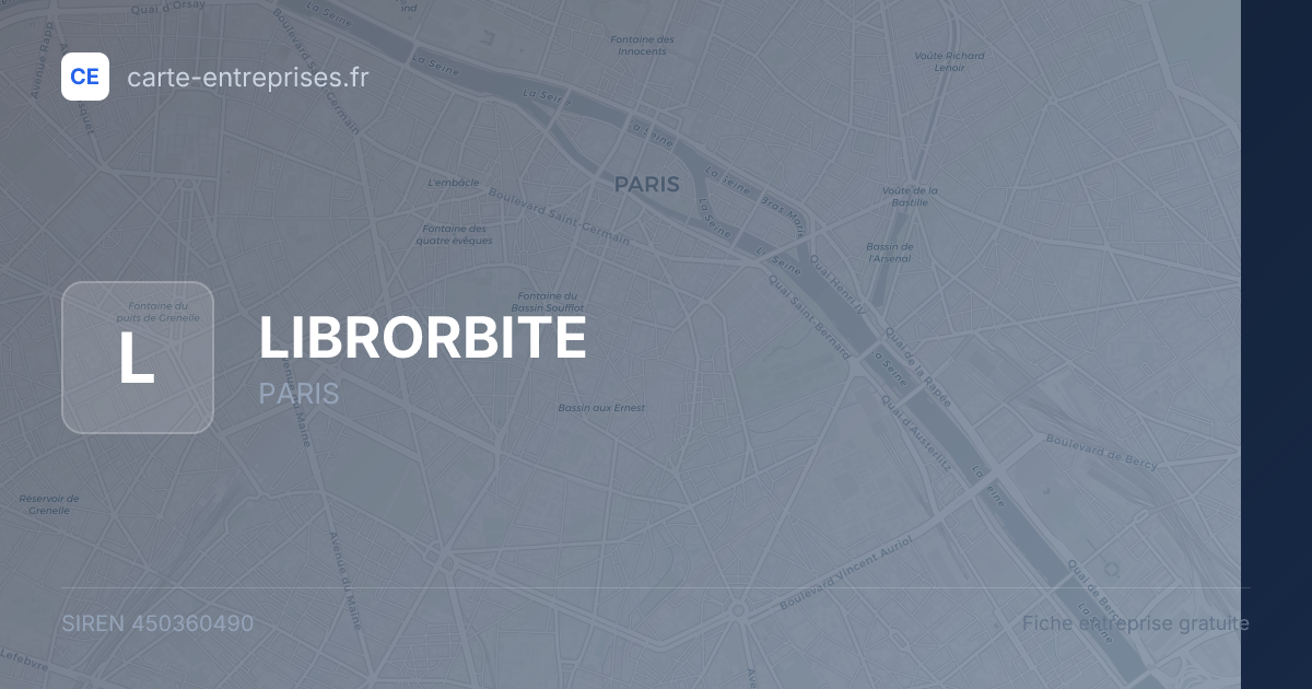 LIBRORBITE — 450360490 — fiche entreprise