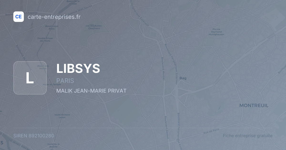LIBSYS — 892100280 — fiche entreprise
