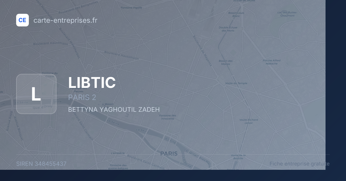 LIBTIC — 348455437 — fiche entreprise