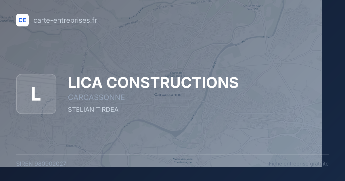 LICA CONSTRUCTIONS — 980902027 — fiche entreprise