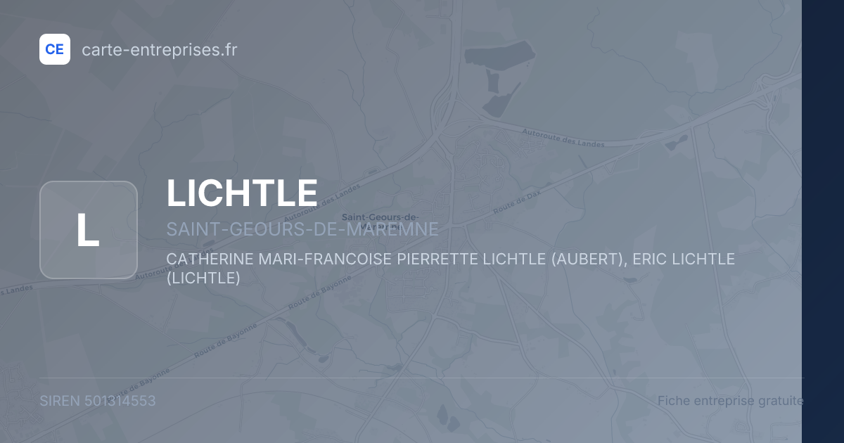 LICHTLE — 501314553 — fiche entreprise