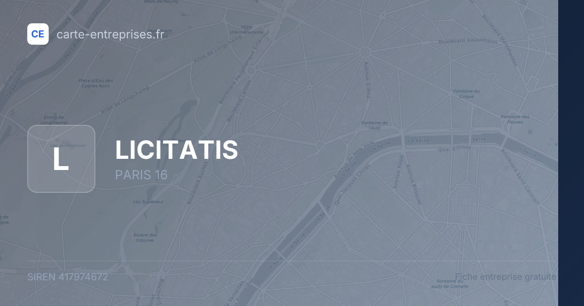LICITATIS — 417974672 — fiche entreprise
