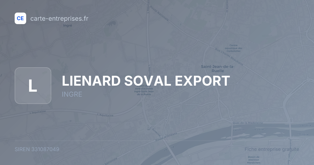 LIENARD SOVAL EXPORT — 331087049 — fiche entreprise