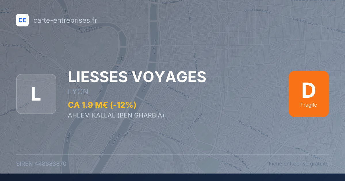 LIESSES VOYAGES — 448683870 — fiche entreprise