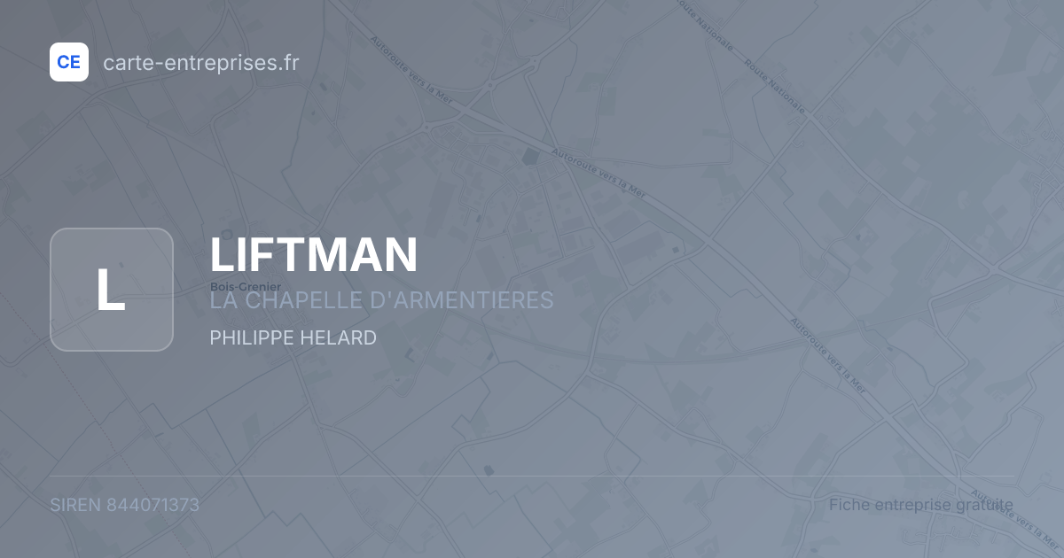 LIFTMAN — 844071373 — fiche entreprise