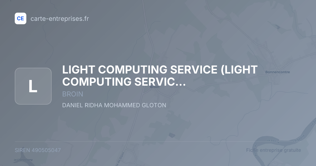 LIGHT COMPUTING SERVICE (LIGHT COMPUTING SERVICE) (LIGHT-CS) — 490505047 — fiche entreprise