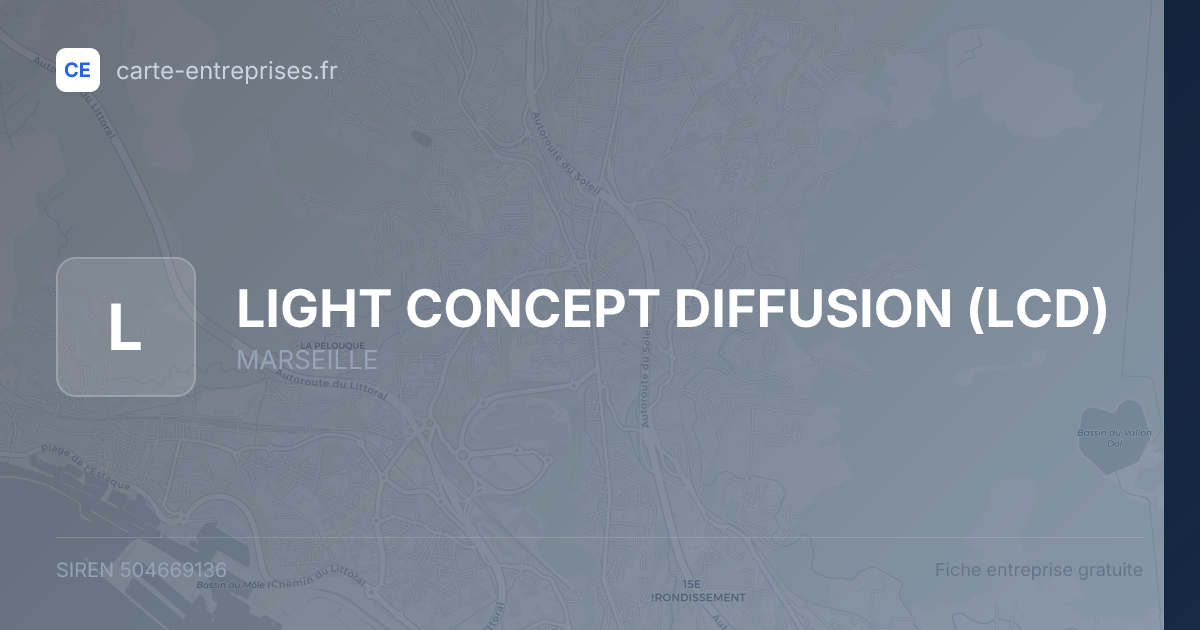 LIGHT CONCEPT DIFFUSION (LCD) — 504669136 — fiche entreprise