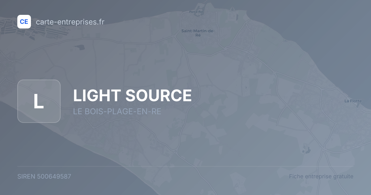 LIGHT SOURCE — 500649587 — fiche entreprise