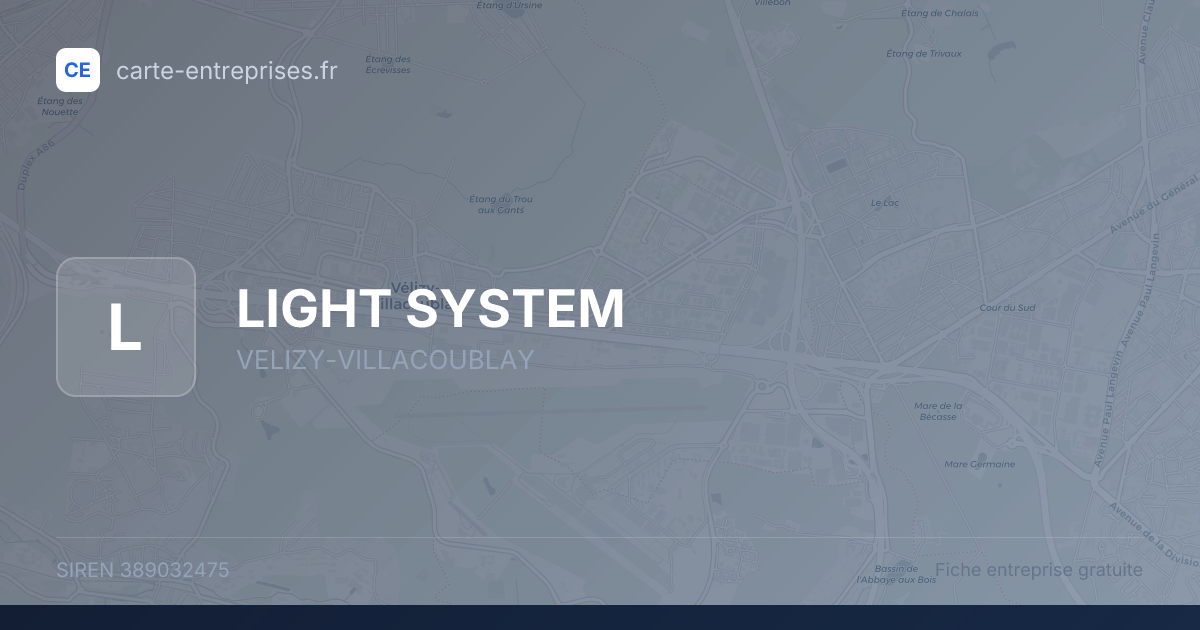 LIGHT SYSTEM — 389032475 — fiche entreprise