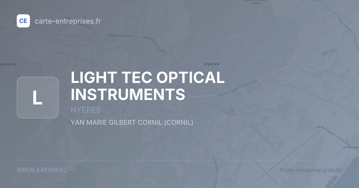 LIGHT TEC OPTICAL INSTRUMENTS — 448199182 — fiche entreprise