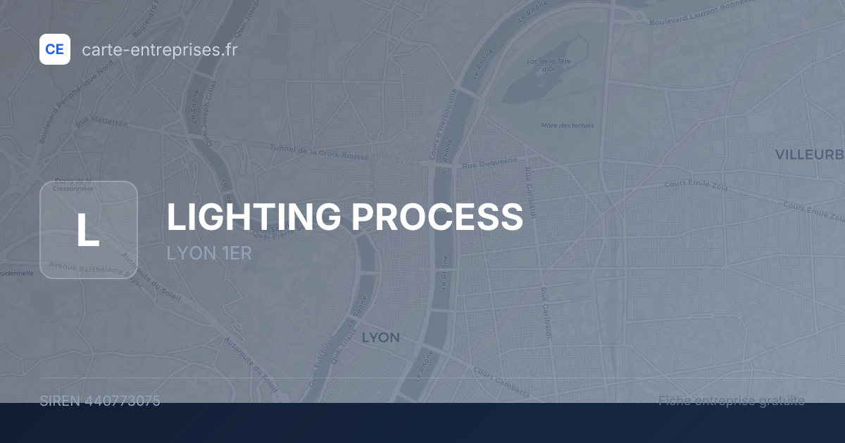 LIGHTING PROCESS — 440773075 — fiche entreprise