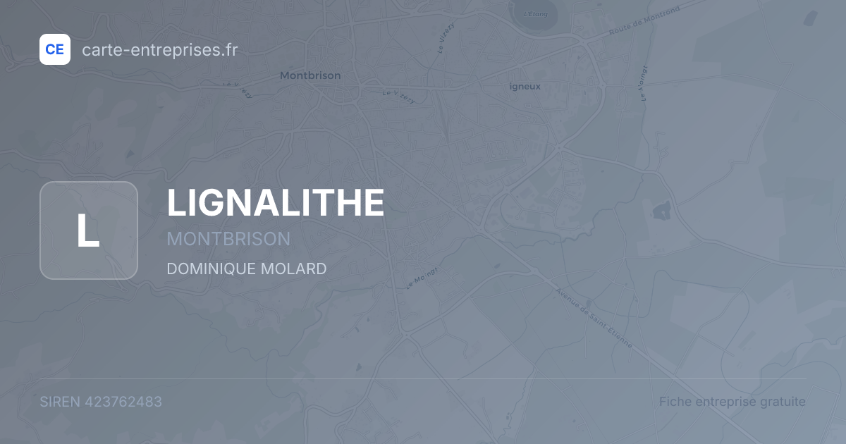 LIGNALITHE — 423762483 — fiche entreprise