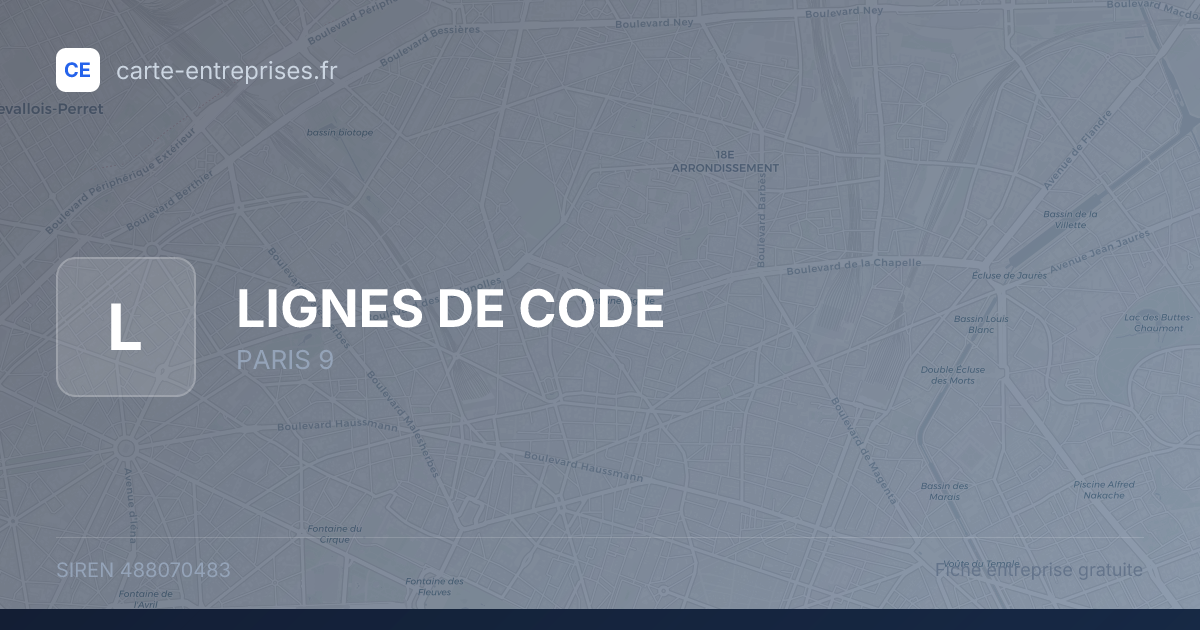 LIGNES DE CODE — 488070483 — fiche entreprise