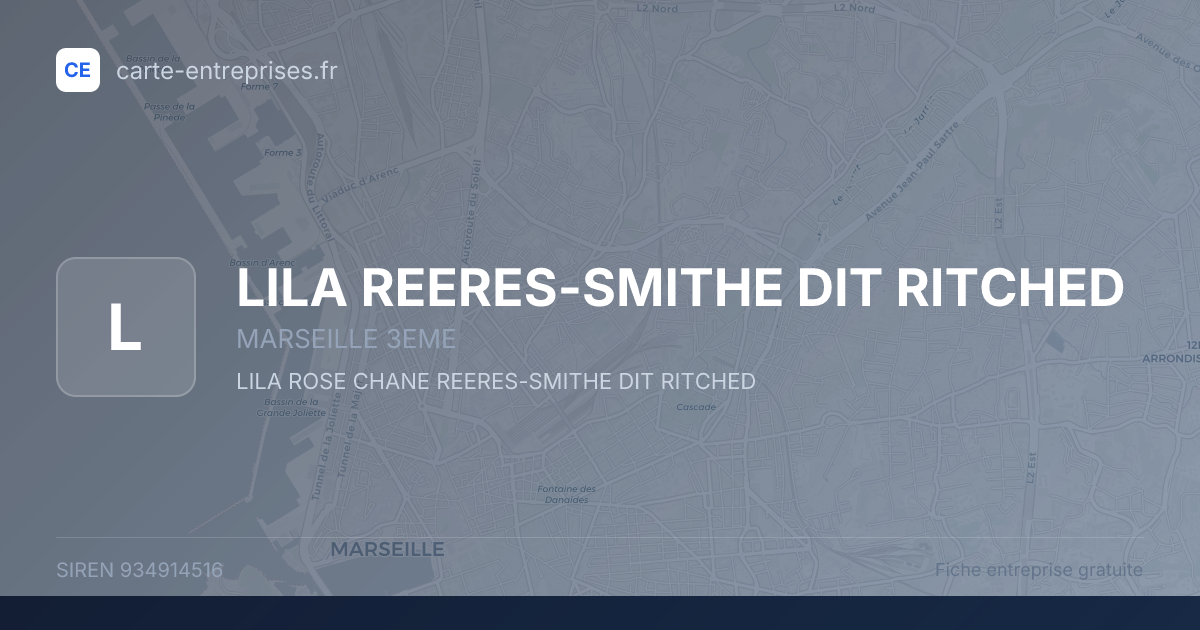 LILA REERES-SMITHE DIT RITCHED — 934914516 — fiche entreprise