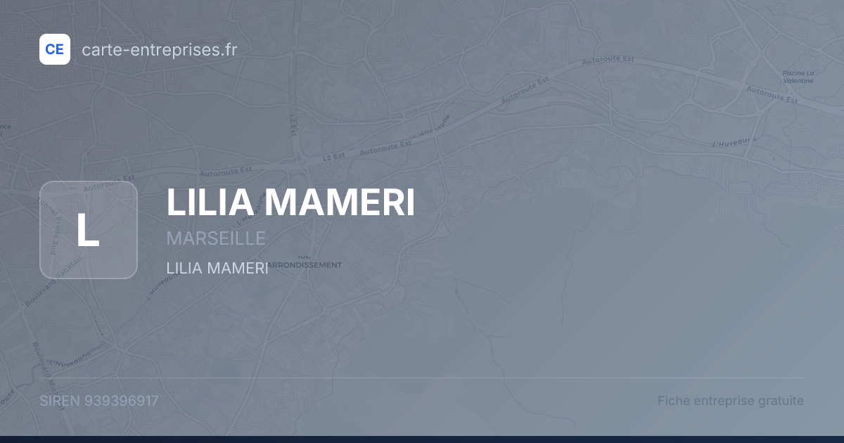 LILIA MAMERI — 939396917 — fiche entreprise