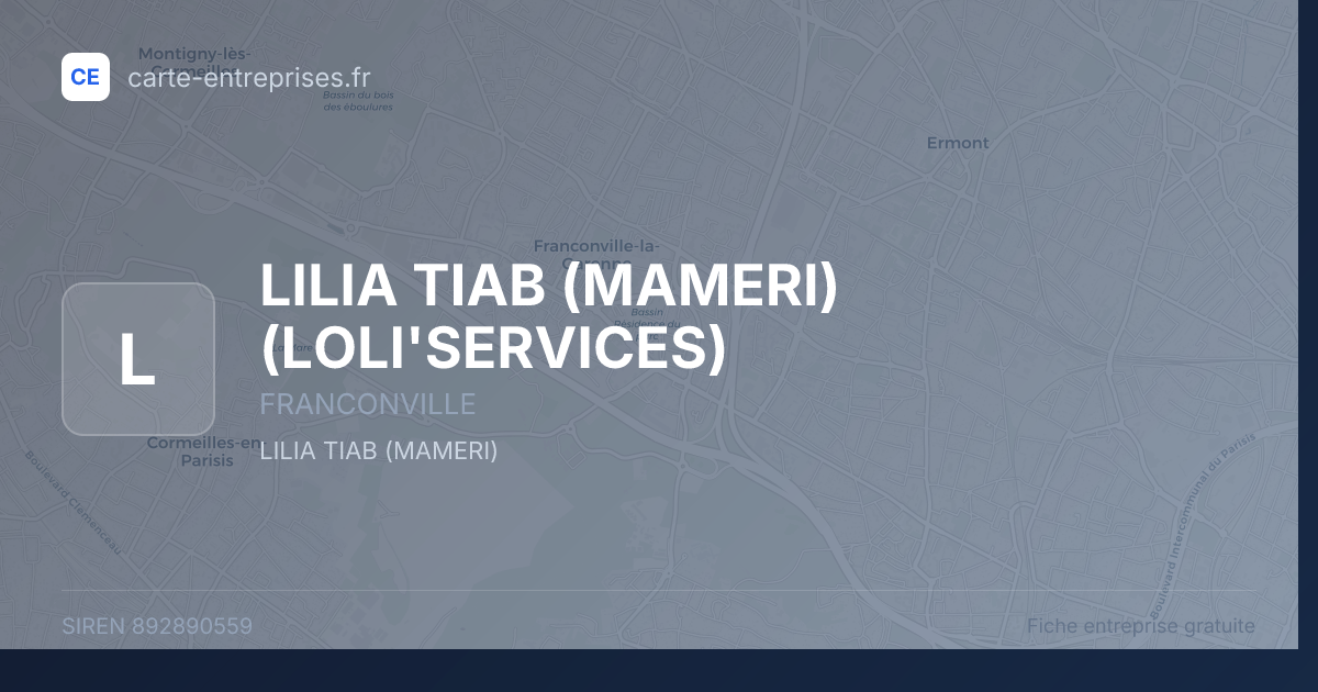 LILIA TIAB (MAMERI) (LOLI'SERVICES) — 892890559 — fiche entreprise