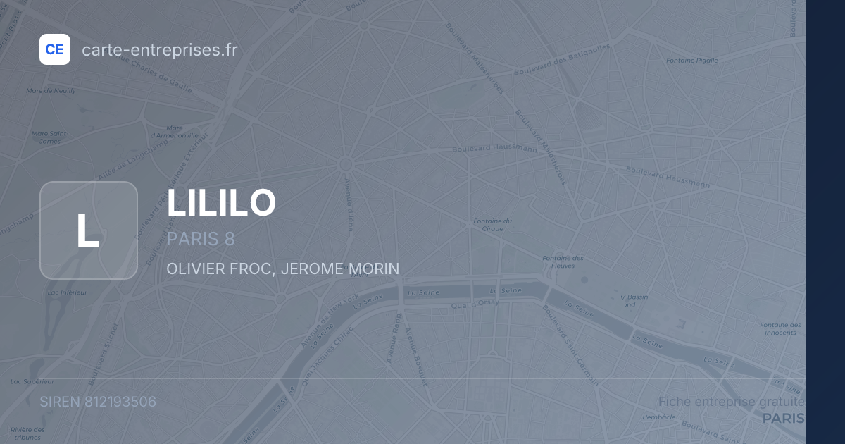 LILILO — 812193506 — fiche entreprise