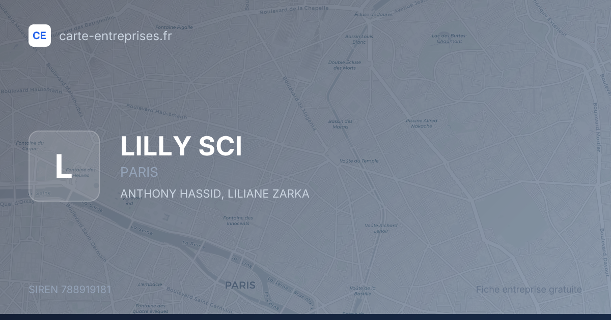 LILLY SCI — 788919181 — fiche entreprise