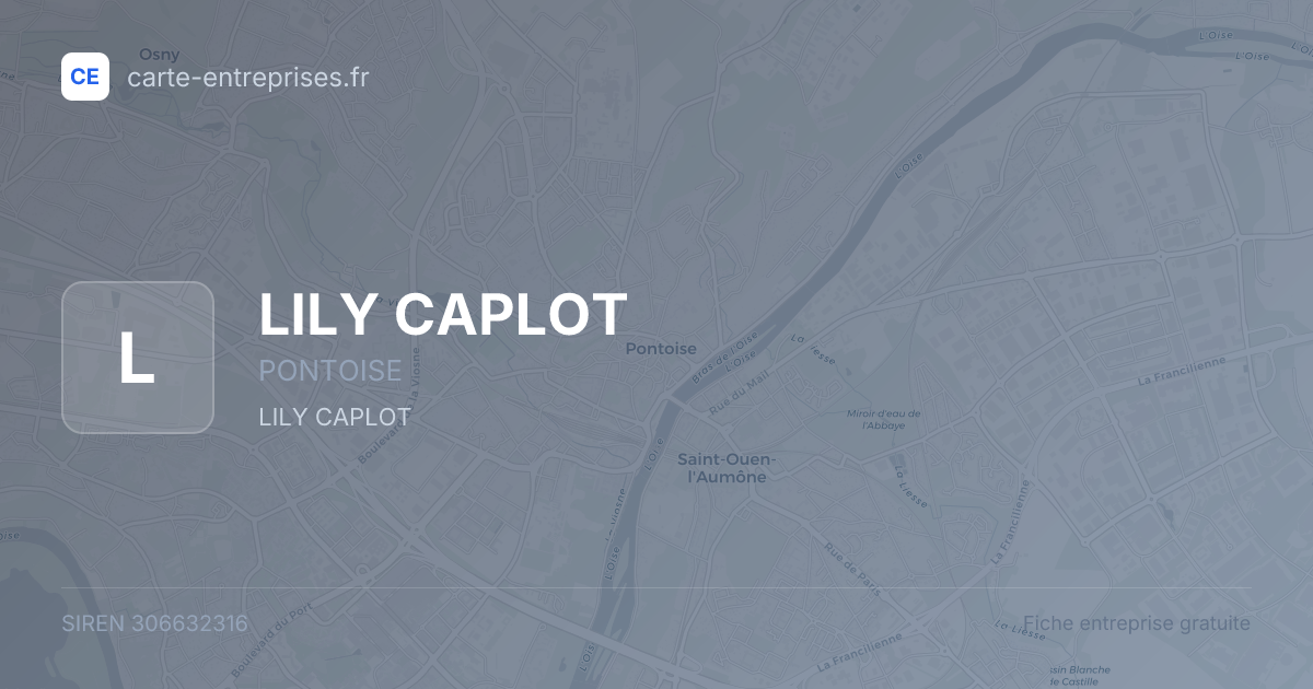 LILY CAPLOT — 306632316 — fiche entreprise