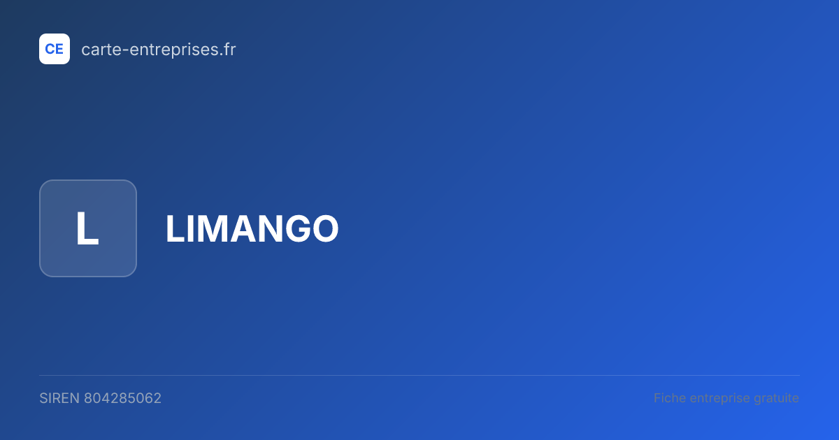 LIMANGO — 804285062 — fiche entreprise