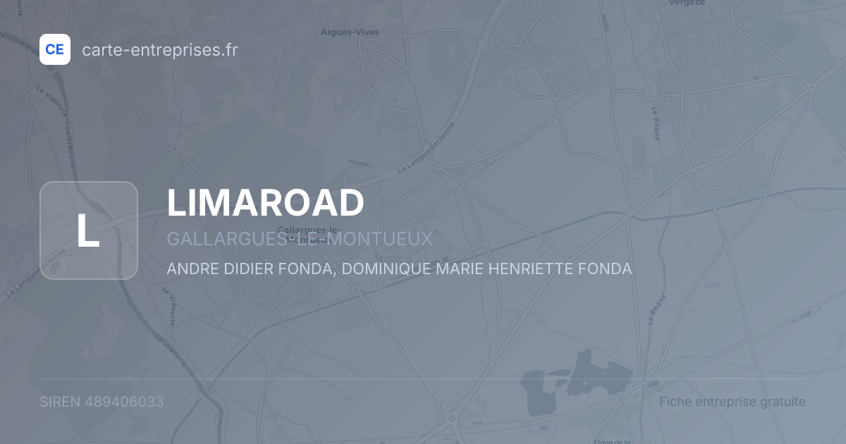 LIMAROAD — 489406033 — fiche entreprise