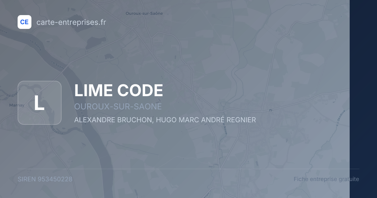 LIME CODE — 953450228 — fiche entreprise
