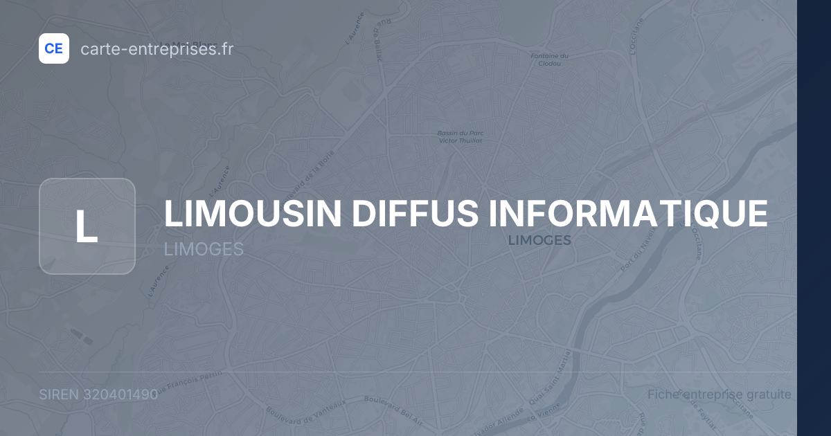 LIMOUSIN DIFFUS INFORMATIQUE — 320401490 — fiche entreprise