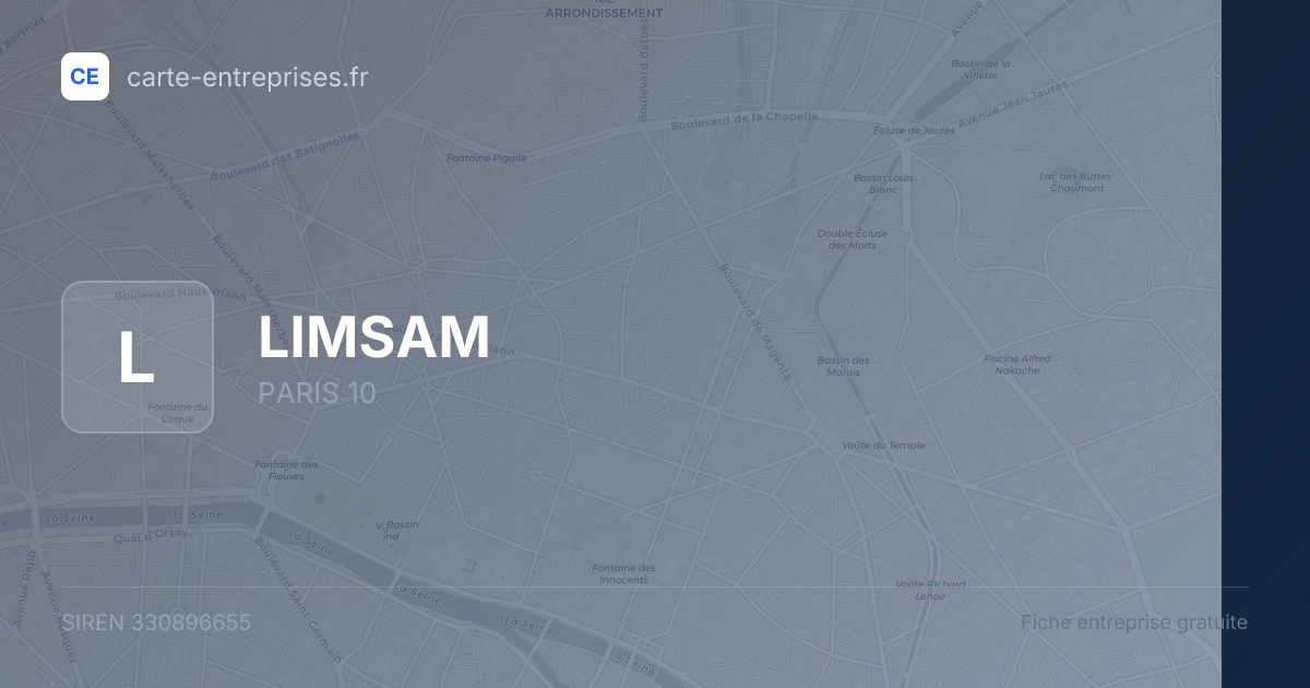 LIMSAM — 330896655 — fiche entreprise