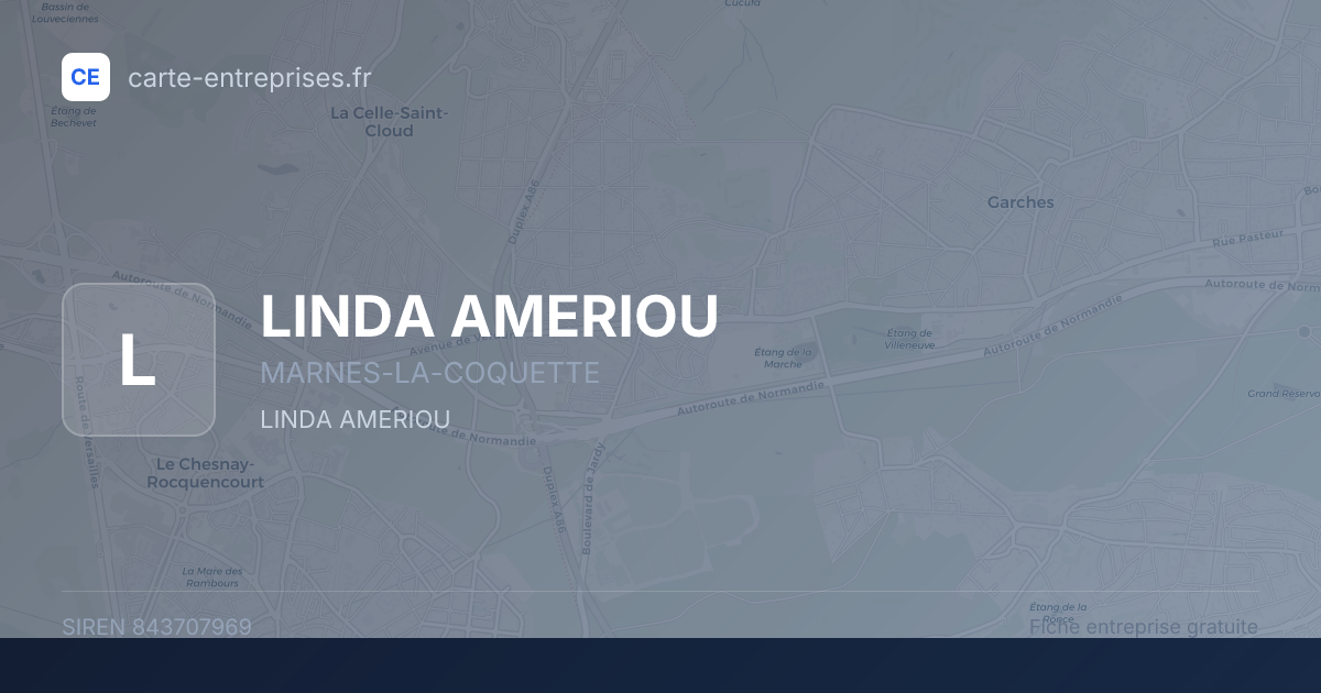 LINDA AMERIOU — 843707969 — fiche entreprise