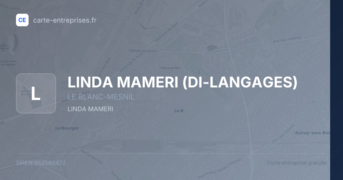 LINDA MAMERI (DI-LANGAGES) — 853560472 — fiche entreprise