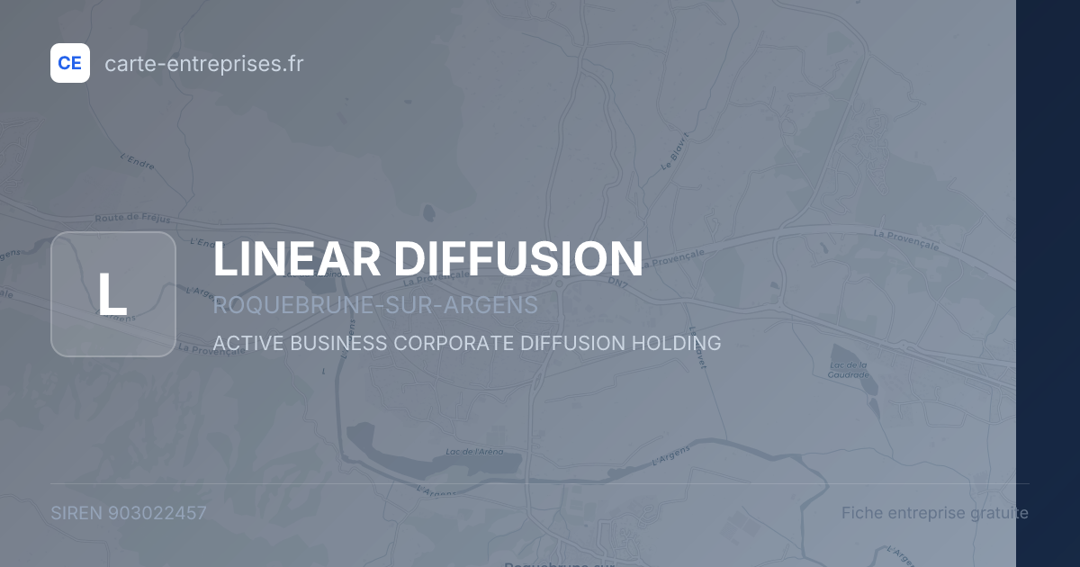 LINEAR DIFFUSION — 903022457 — fiche entreprise