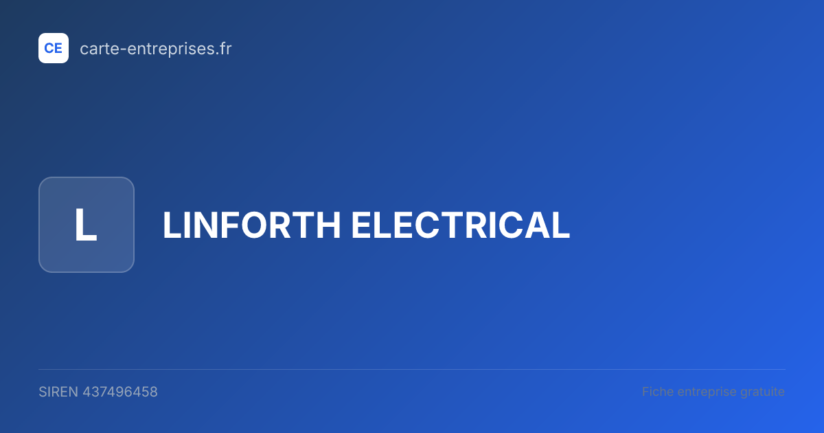 LINFORTH ELECTRICAL — 437496458 — fiche entreprise